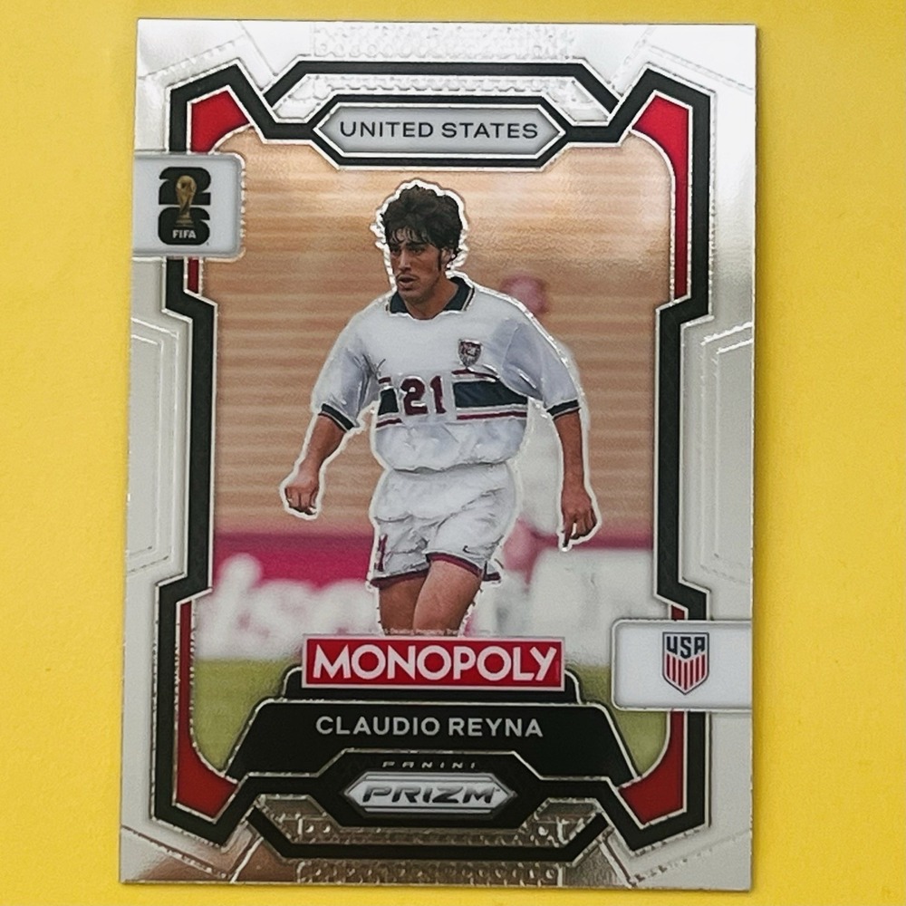2026 Panini Prizm Monopoly FIFA World‎ Cup Claudio Reyna Silver Prizm USA #49
